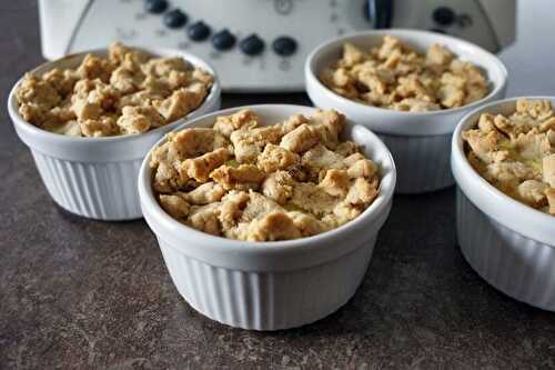 Crumble de poireaux au thermomix, préparé en 10 minutes.