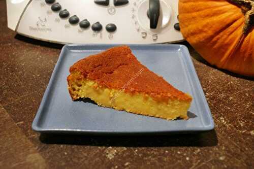 Gâteau au potiron au thermomix, préparé en 10 minutes.