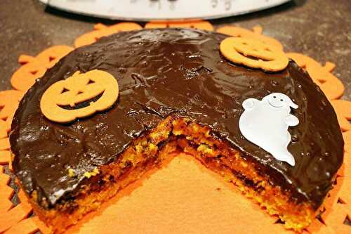 Gateau carotte, chocolat d'Halloween au thermomix, préparé en 5 minutes.