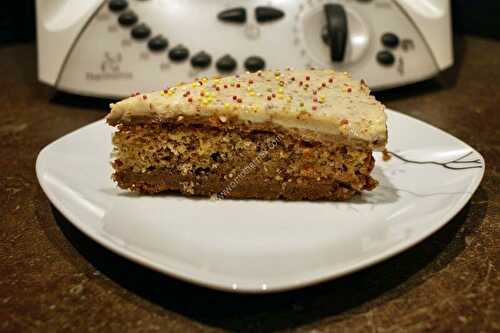 Gâteau chocolat praliné, noisettes, speculoos au thermomix, préparé en 20 minutes.