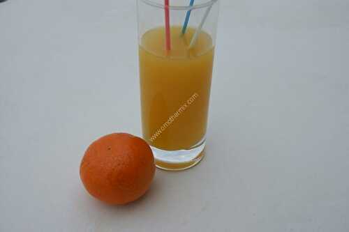 Jus d'orange au thermomix, préparé en 2 minutes.