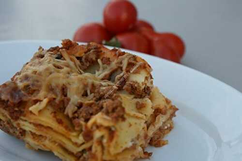 Lasagne à la bolognaise au thermomix, préparés en 15 minutes.