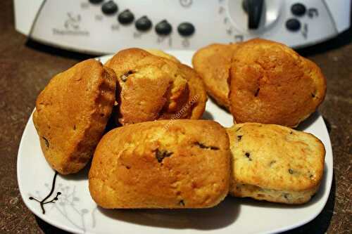 Mini cake aux pépites de chocolat au thermomix, préparés en 5 minutes.