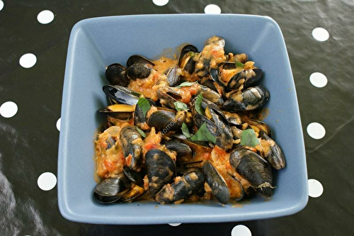 Moules à la provençale au thermomix, préparés en 10 minutes.