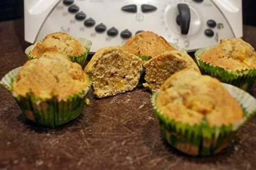 Muffins abricot nectarine au thermomix, préparés en 10 minutes.