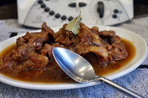 Porc caramélisé au miel au thermomix, préparé en 10 minutes.