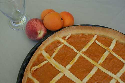 Tarte à l'abricot au thermomix, préparée en 10 minutes.