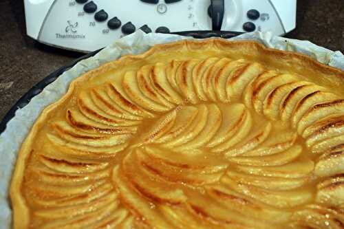 Tarte aux pommes au thermomix, préparée en 10 minutes.