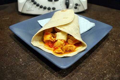 Wrap poulet  au thermomix de Vorwerk