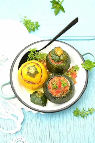 COURGETTES RONDES FARCIES VEGETARIENNES