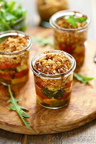 Crumble de tomates et de courgettes