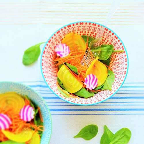 Salade colorée sauce sésame (vegan)