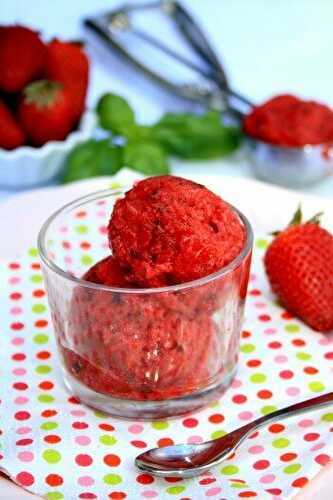 SORBET FRAISE ET BASILIC