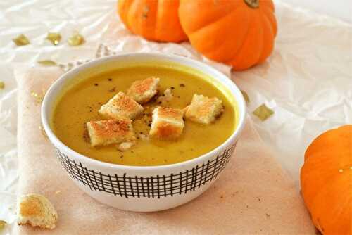 Soupe de potiron aux chataîgnes et huile de truffe