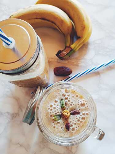 Smoothie aux bananes et aux dattes (sans lactose) - Recettes végétariennes faciles