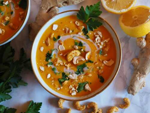 Soupe de butternut façon Thaï - Recettes végétariennes faciles