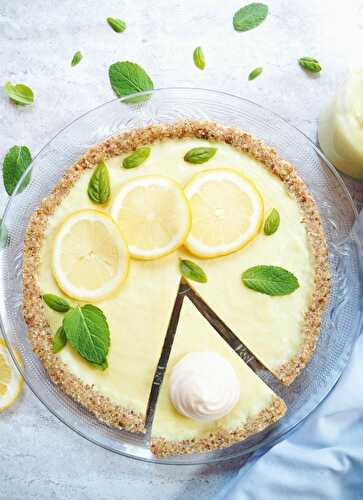 Tarte au citron version vegan et sans gluten - Recettes végétariennes faciles