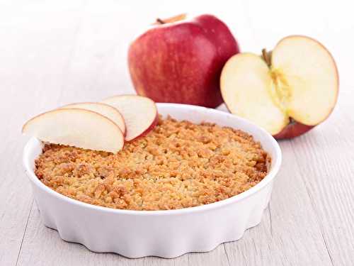 Crumble aux pommes et galettes St michel