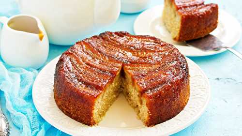 Gâteau aux bananes caramélisées