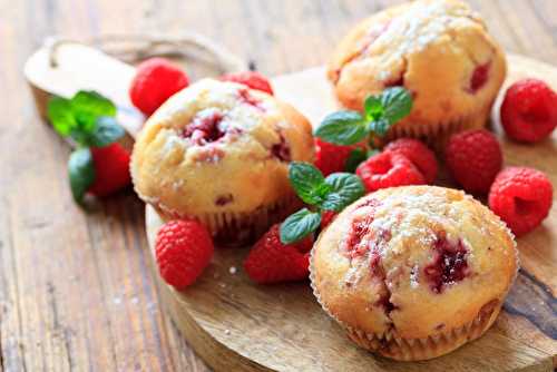Muffins aux amandes et aux framboises