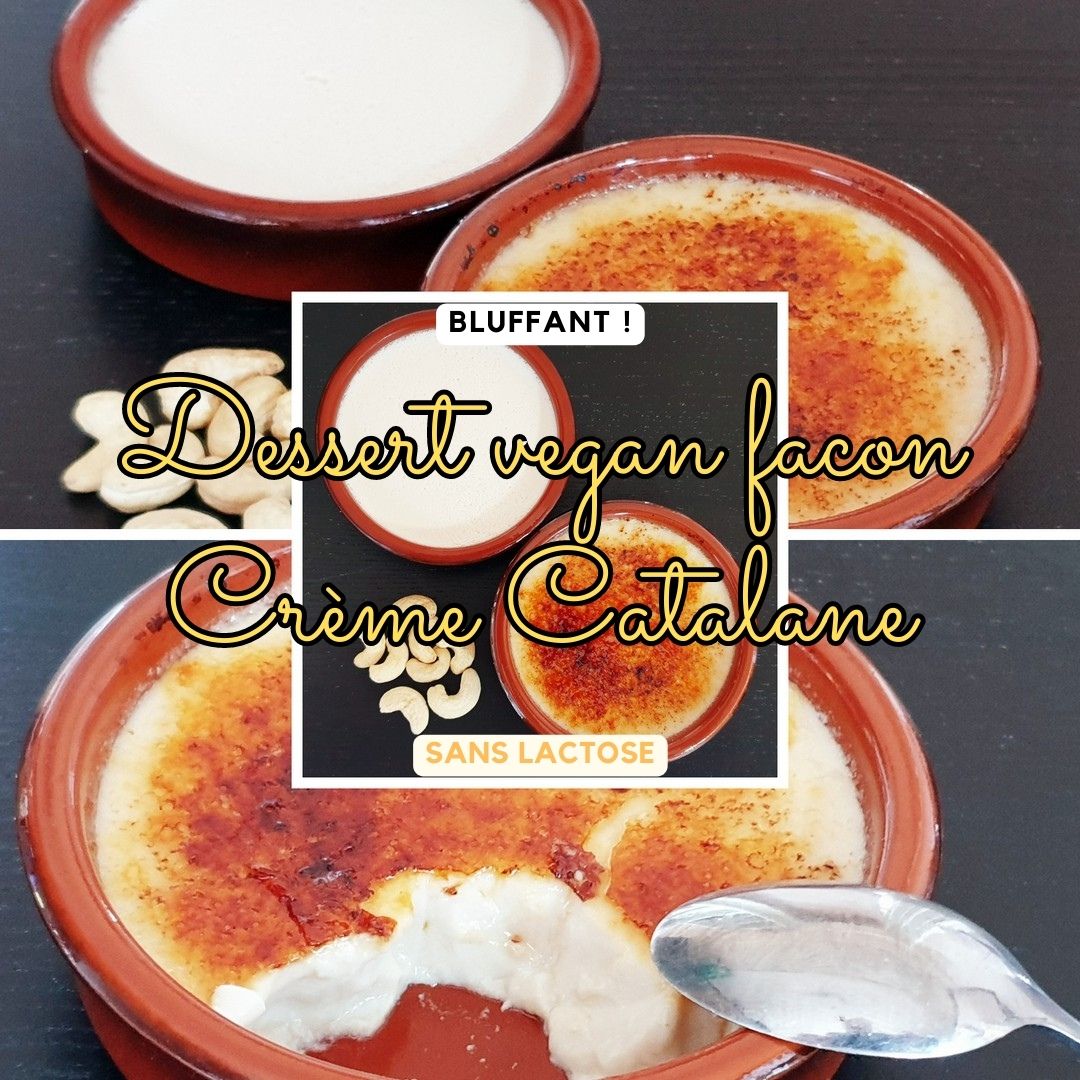 Dessert vegan façon crème catalane