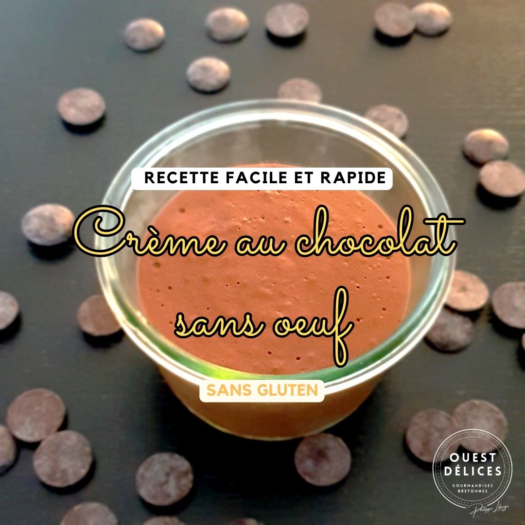 Crèmes au chocolat noir sans œuf