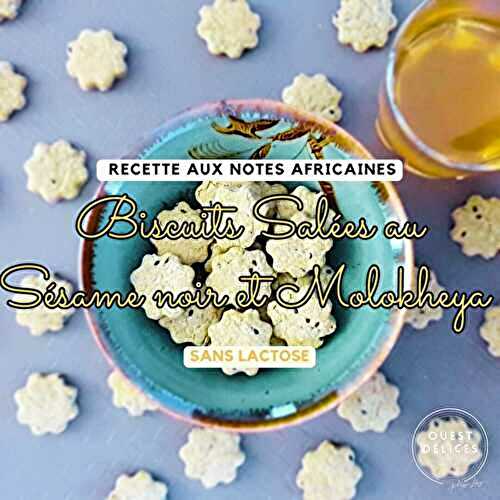 Biscuits apéritifs au sésame noir et molokheya