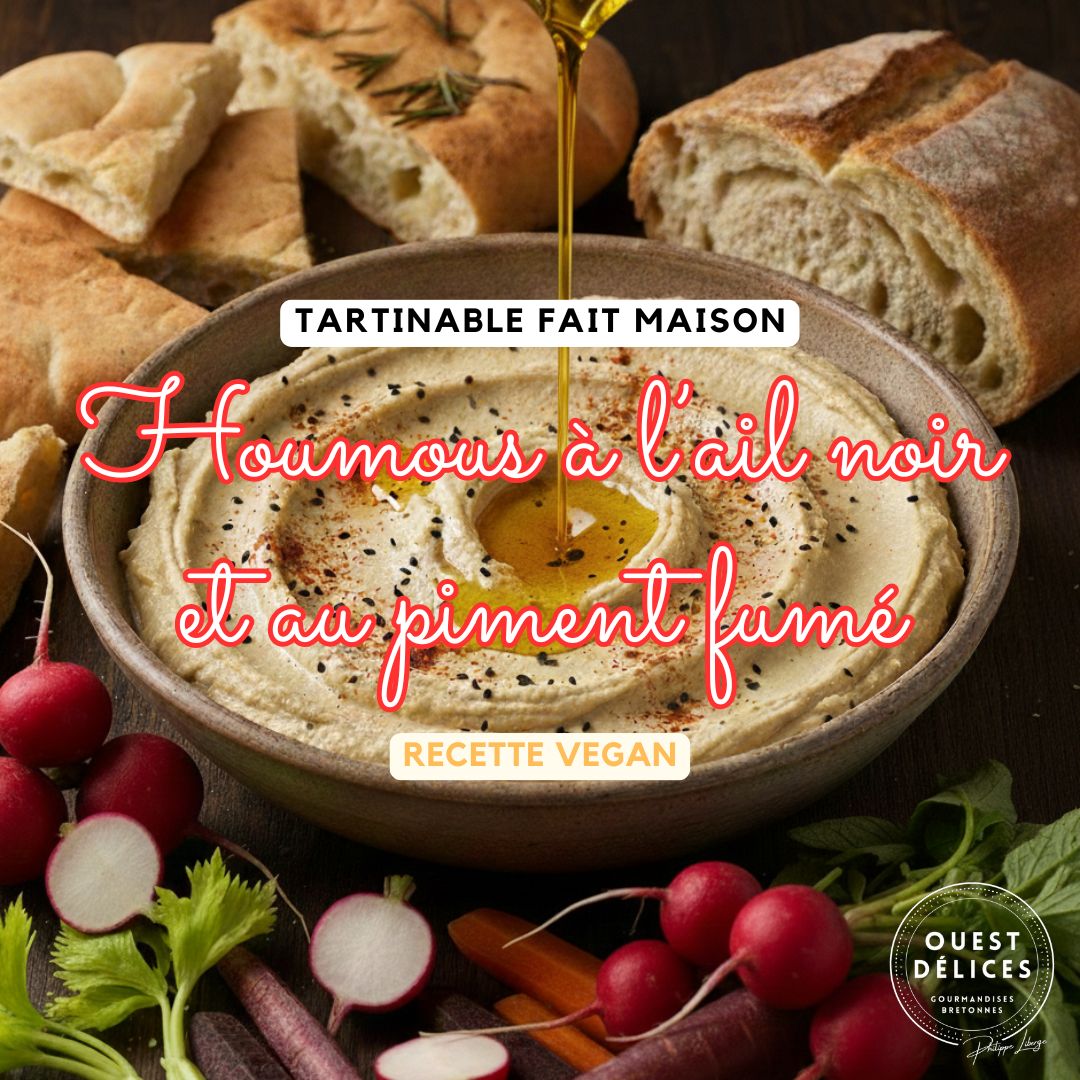 Houmous à l’ail noir et au piment fumé