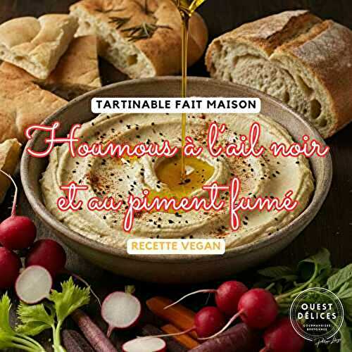 Houmous à l’ail noir et au piment fumé