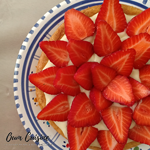 Tarte aux fraises facile sur sablé breton