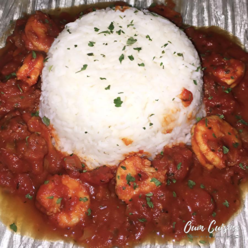 Riz et Gambas à la sauce tomate