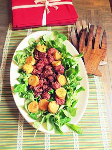 Salade Express aux Quenelles à l'Estragon et Foies de Volailles Confits | Je cuisine donc je suis