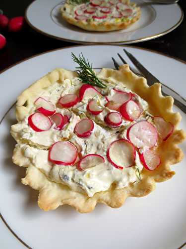 Tartelettes au Fromage et aux Radis | Je cuisine donc je suis