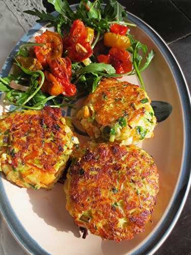 Palets de Légumes au Fromage Halloumi & Délicieuse Salade de Tomates Confites | Je cuisine donc je suis