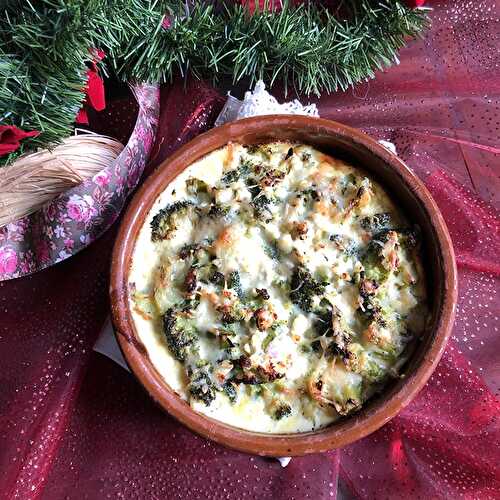 Gratin Amish de Broccoli et Cottage