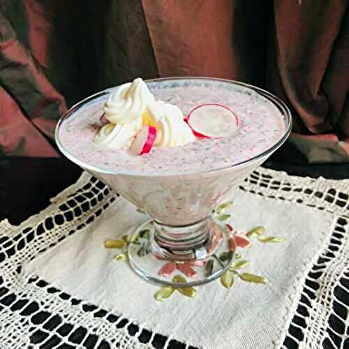 Crème froide de radis (végétalien)