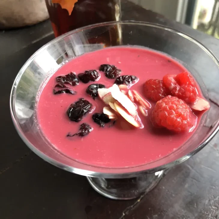 Smoothie gourmand framboises-cranberries
