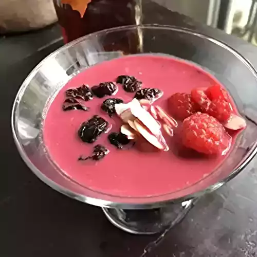 Smoothie gourmand framboises-cranberries