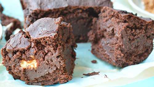 Brownies chocolat noix aux haricots azuki sans gluten - 2 versions - Panamsaine