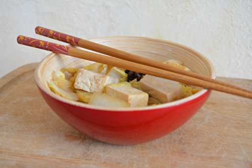 Cocotte de chou blanc chinois (pé-tsaï) et tofu