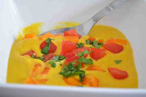Crème de poivrons au curry