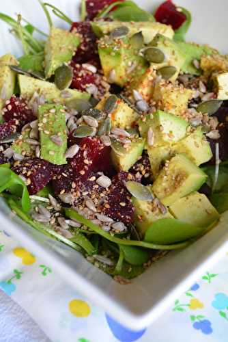 Salade Avocat-Betterave-Pourpier