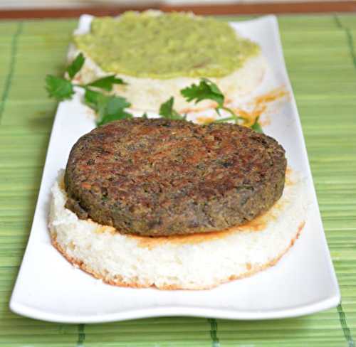 Steak végétal de lentilles vertes et champignons