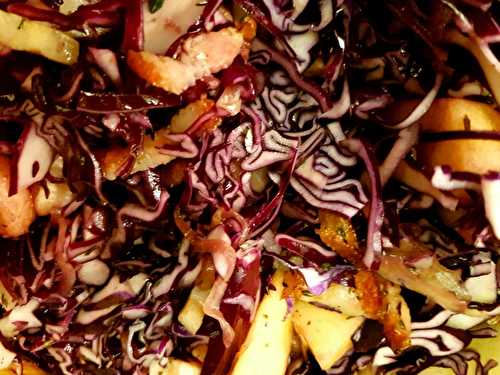Chou rouge au lard et aux pommes