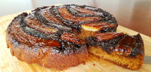 Gâteau aux bananes caramélisées