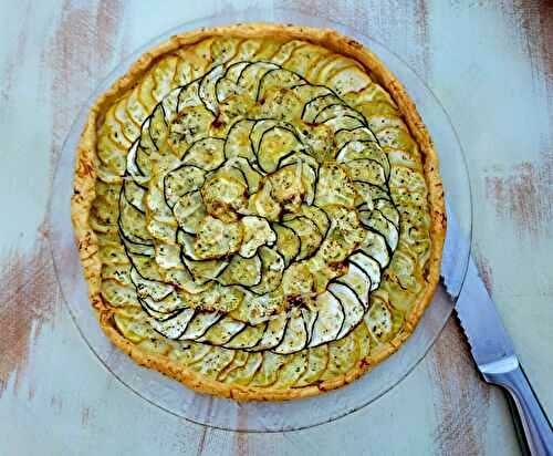 Tarte fine courgettes ricotta pesto