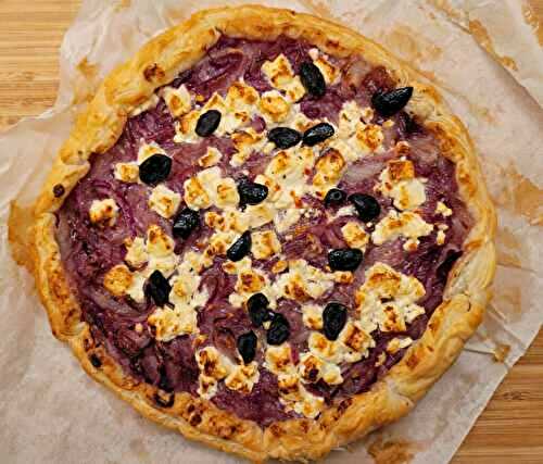 Tarte oignons rouges et feta