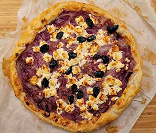 Tarte oignons rouges et feta