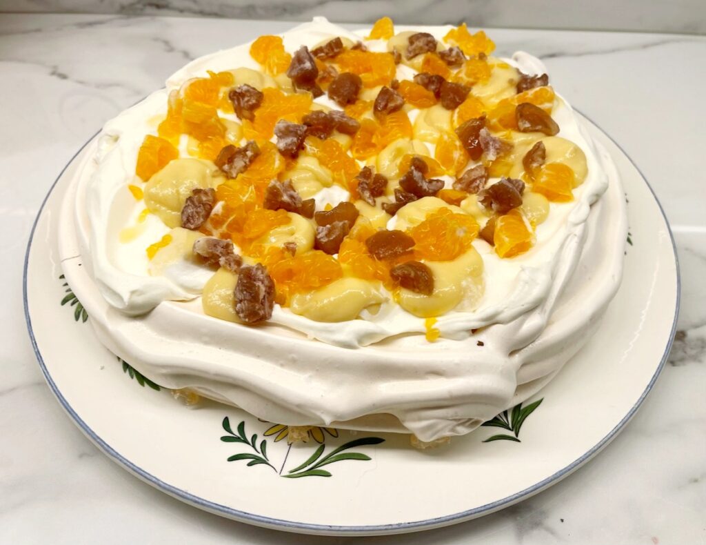 Pavlova agrumes marrons