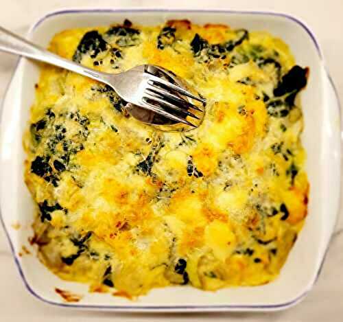 Gratin de blettes aux crevettes